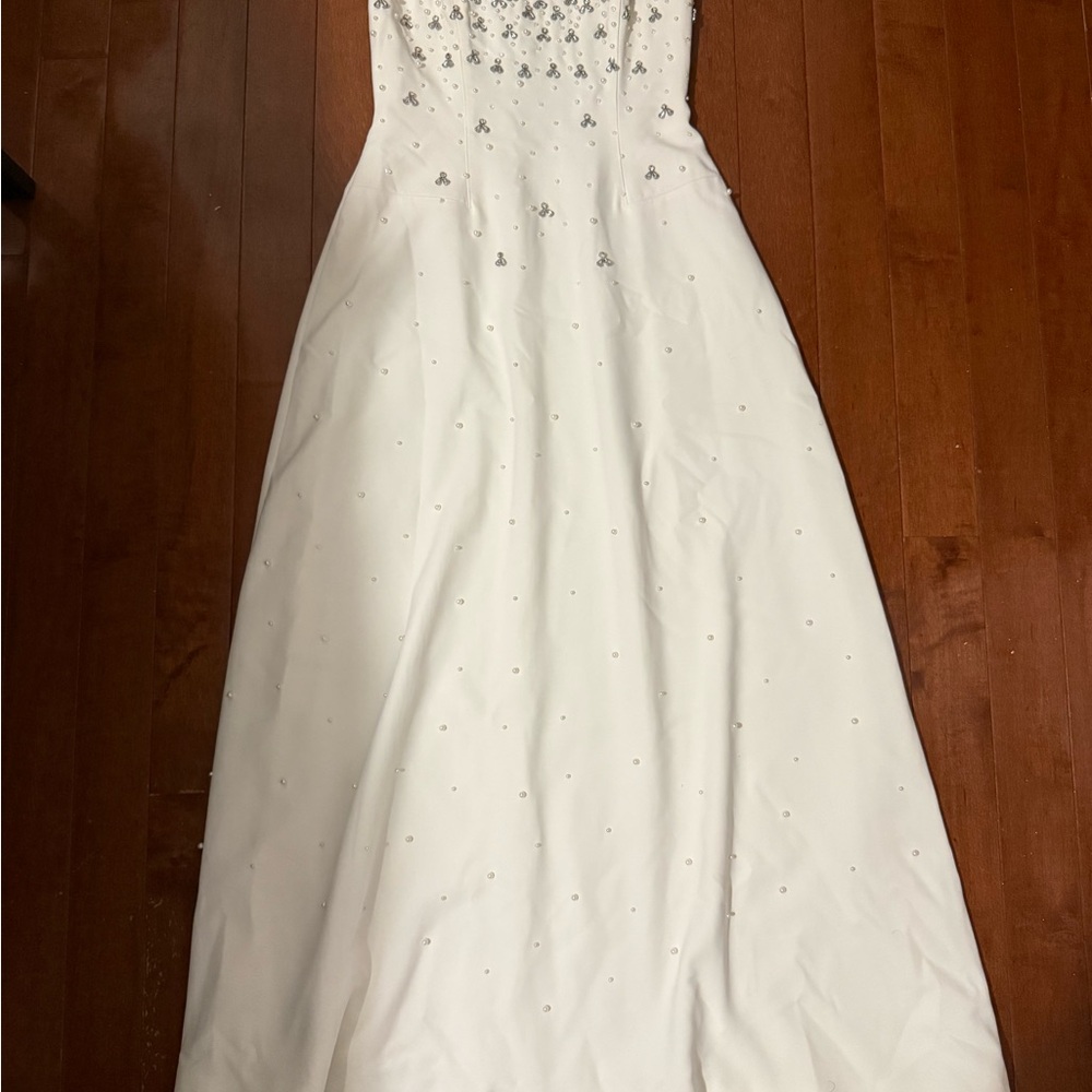 Miss Rosier White Strapless Embellished Maxi Dress - Picture 2 of 5